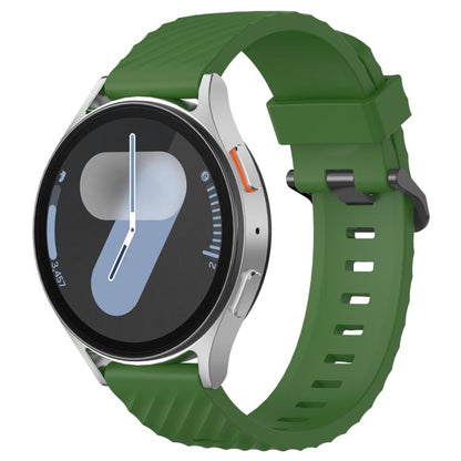 22mm Kalebol Steel Buckle Spruce Silicone Watch Band(Army Green) by Kalebol