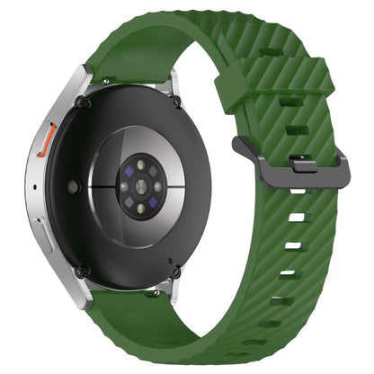 22mm Kalebol Steel Buckle Spruce Silicone Watch Band(Army Green) by Kalebol
