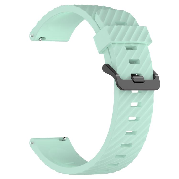 22mm Kalebol Steel Buckle Spruce Silicone Watch Band(Teal) by Kalebol