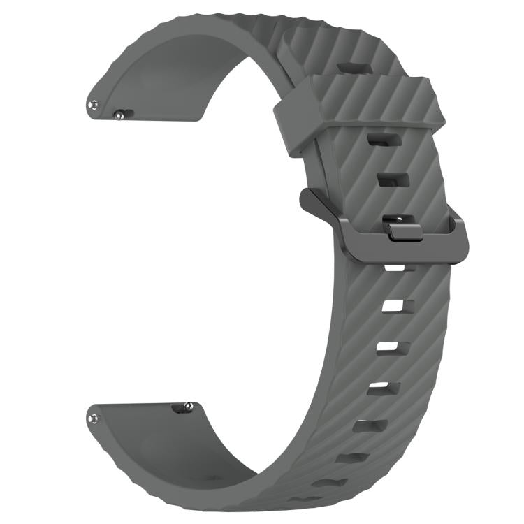 22mm Kalebol Steel Buckle Spruce Silicone Watch Band(Space Grey) by Kalebol