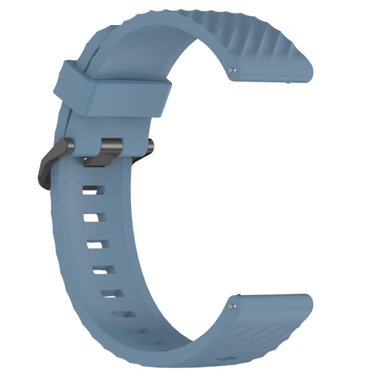 22mm Kalebol Steel Buckle Spruce Silicone Watch Band(Rock Blue) by Kalebol
