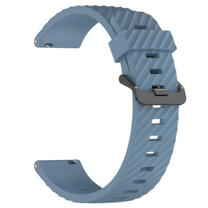 22mm Kalebol Steel Buckle Spruce Silicone Watch Band(Rock Blue) by Kalebol