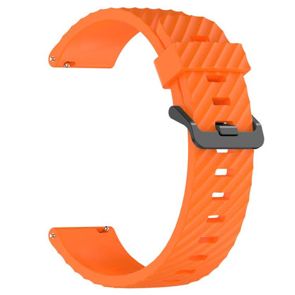 22mm Kalebol Steel Buckle Spruce Silicone Watch Band(Orange) by Kalebol