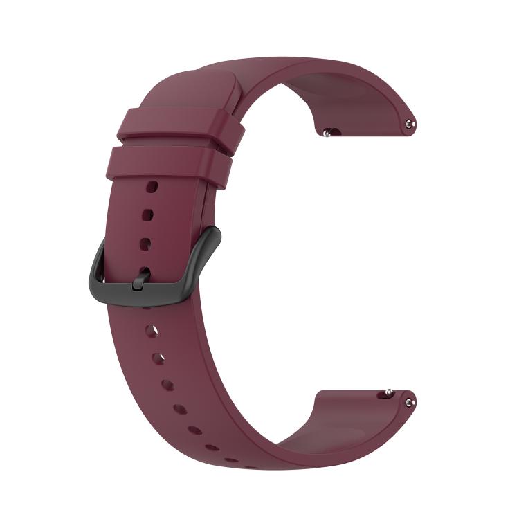 20mm Kalebol Round Tail Silicone Watch Band(Wine Red) by Kalebol
