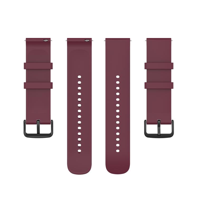 20mm Kalebol Round Tail Silicone Watch Band(Wine Red) by Kalebol