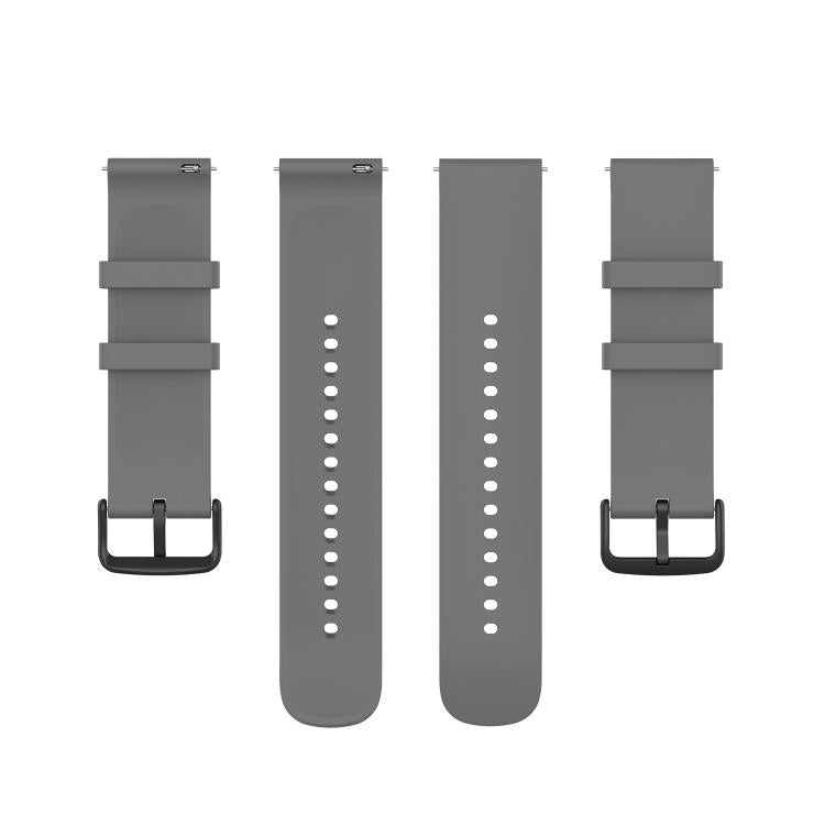 20mm Kalebol Round Tail Silicone Watch Band(Dark Grey) by Kalebol
