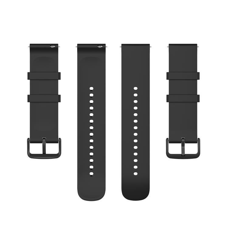 22mm Kalebol Round Tail Silicone Watch Band(Black) by Kalebol