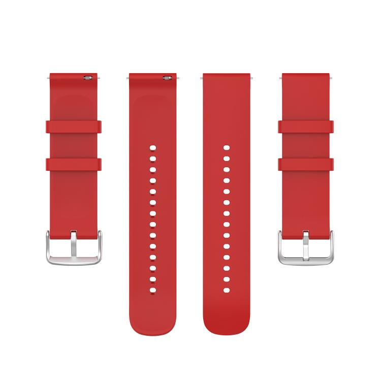 22mm Kalebol Round Tail Silicone Watch Band(Red) by Kalebol