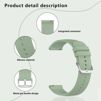 22mm Kalebol Round Tail Silicone Watch Band(Ice Green) by Kalebol