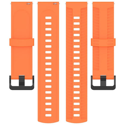 20mm Kalebol Black Buckle Tire Pattern Silicone Watch Band(Orange) by Kalebol