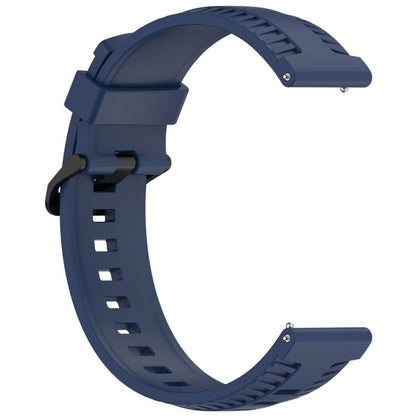 20mm Kalebol Black Buckle Tire Pattern Silicone Watch Band(Navy Blue) by Kalebol