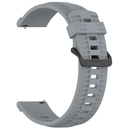 20mm Kalebol Black Buckle Tire Pattern Silicone Watch Band(Grey) by Kalebol