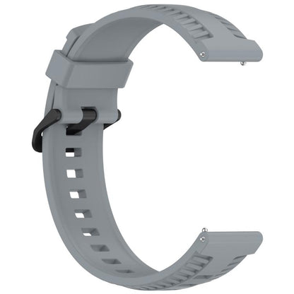 20mm Kalebol Black Buckle Tire Pattern Silicone Watch Band(Grey) by Kalebol