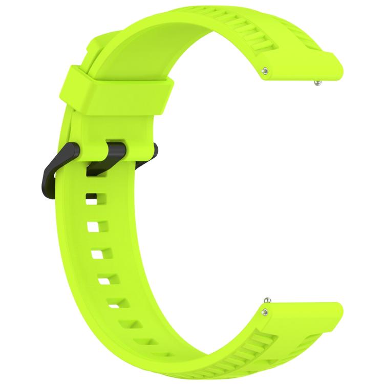 20mm Kalebol Black Buckle Tire Pattern Silicone Watch Band(Lime) by Kalebol