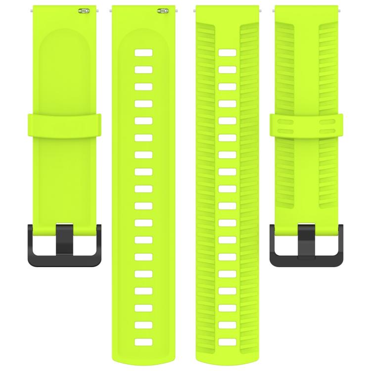 20mm Kalebol Black Buckle Tire Pattern Silicone Watch Band(Lime) by Kalebol