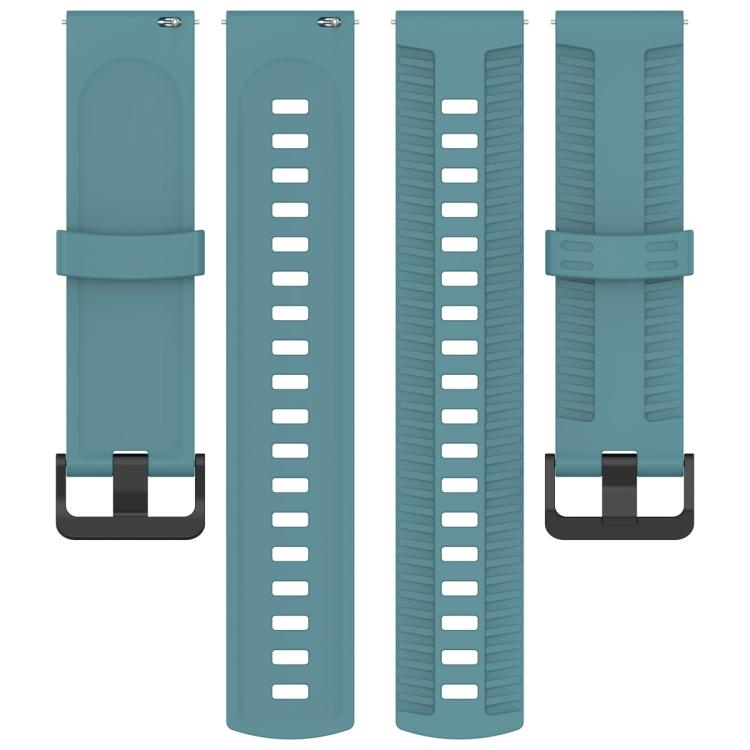 20mm Kalebol Black Buckle Tire Pattern Silicone Watch Band(Rock Blue) by Kalebol