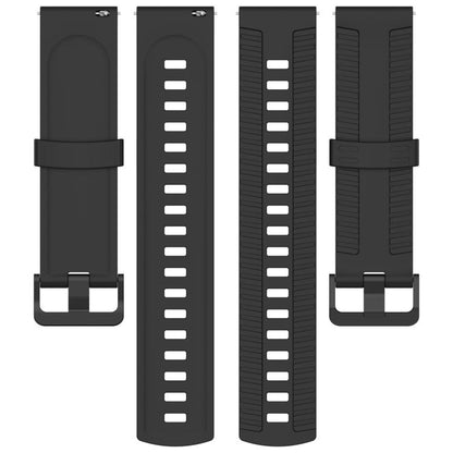 22mm Kalebol Black Buckle Tire Pattern Silicone Watch Band(Black) by Kalebol