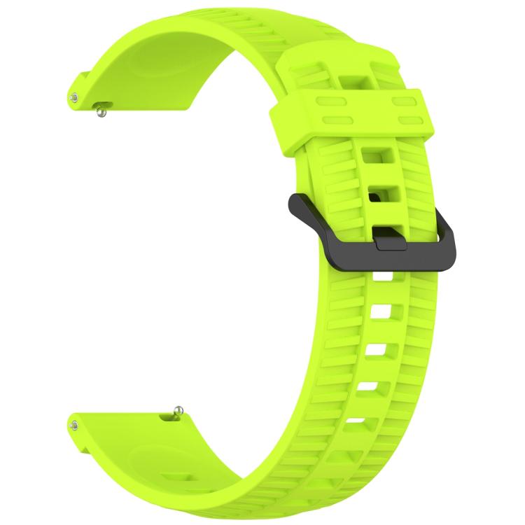 22mm Kalebol Black Buckle Tire Pattern Silicone Watch Band(Lime) by Kalebol