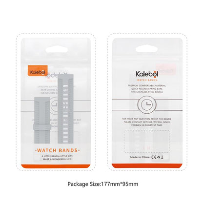 20mm Kalebol Black Buckle Tire Pattern Silicone Watch Band(White) by Kalebol