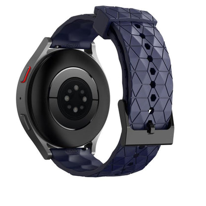20mm Kalebol Football Pattern Solid Color Silicone Strap(Navy Blue) by Kalebol