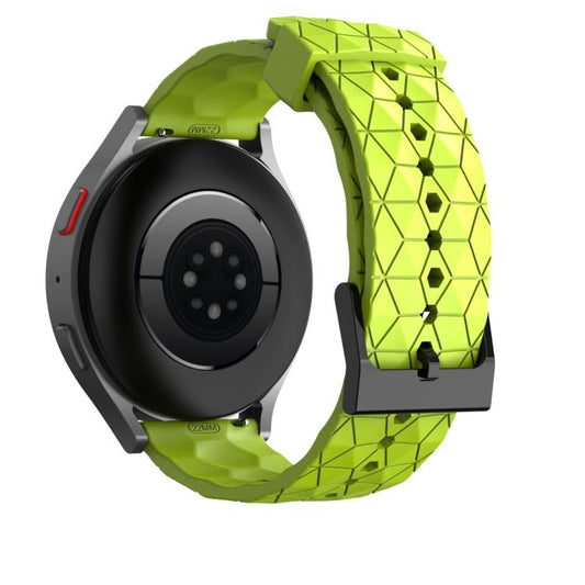 20mm Kalebol Football Pattern Solid Color Silicone Strap(Lime Green) by Kalebol