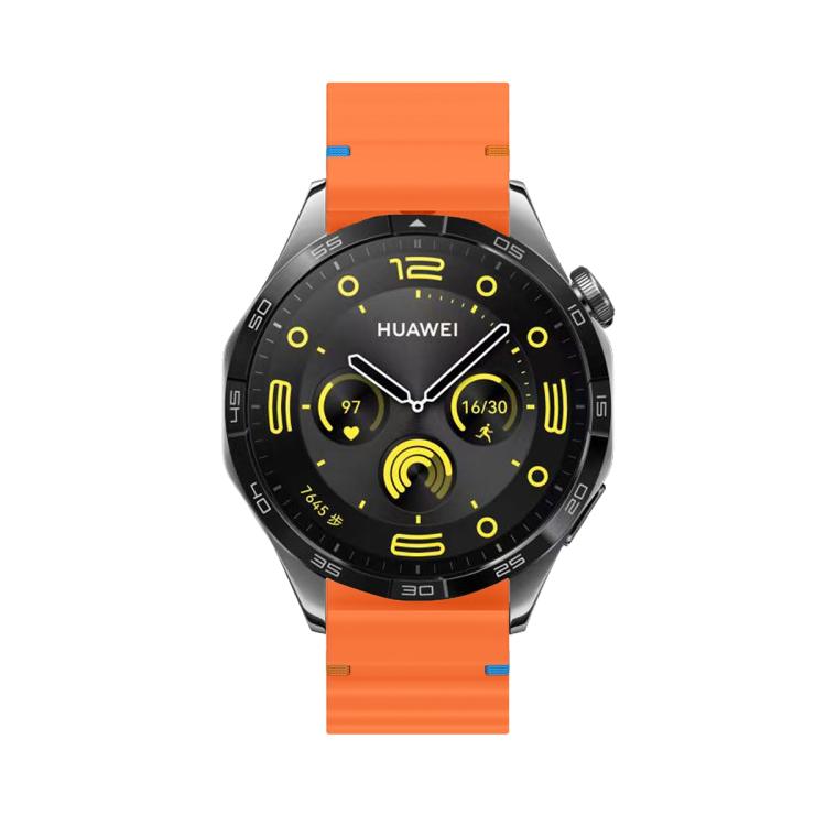 20mm Kalebol Wave Stitch Silicone Watch Band(Orange) by Kalebol
