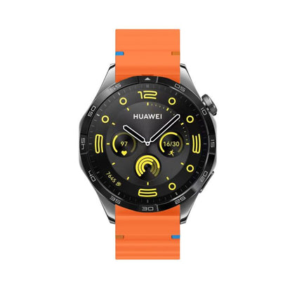 20mm Kalebol Wave Stitch Silicone Watch Band(Orange) by Kalebol