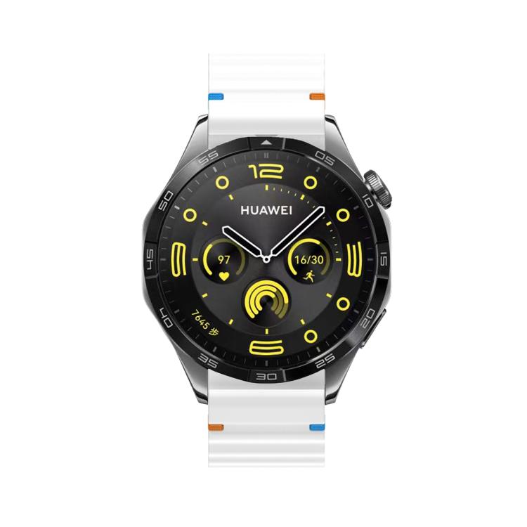 20mm Kalebol Wave Stitch Silicone Watch Band(White) by Kalebol