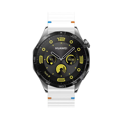 20mm Kalebol Wave Stitch Silicone Watch Band(White) by Kalebol