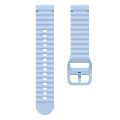 20mm Kalebol Wave Stitch Silicone Watch Band(Light Blue) by Kalebol