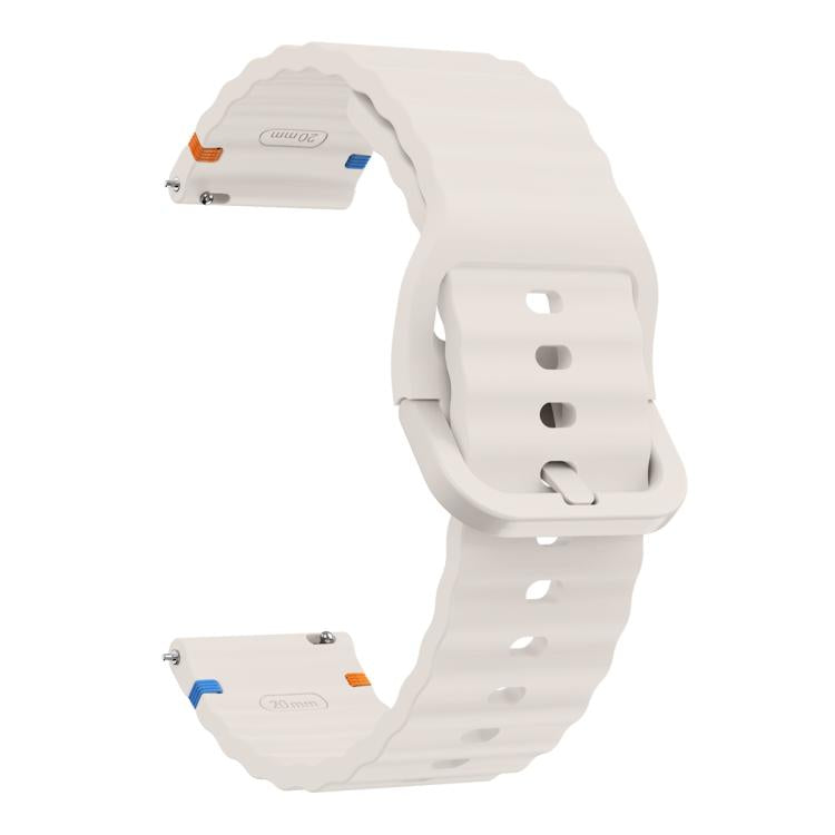 20mm Kalebol Wave Stitch Silicone Watch Band(Starlight) by Kalebol
