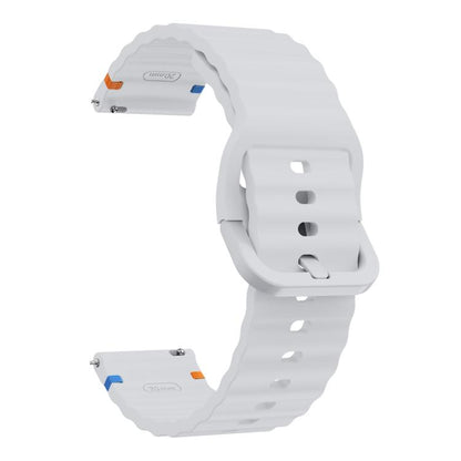 22mm Kalebol Wave Stitch Silicone Watch Band(Light Grey) by Kalebol
