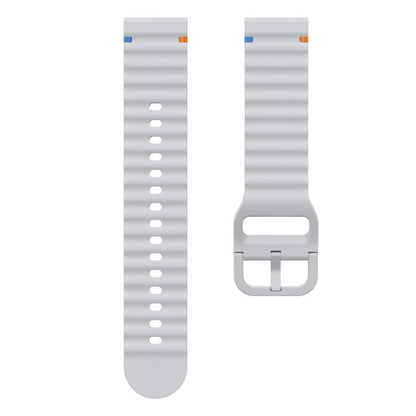 22mm Kalebol Wave Stitch Silicone Watch Band(Light Grey) by Kalebol
