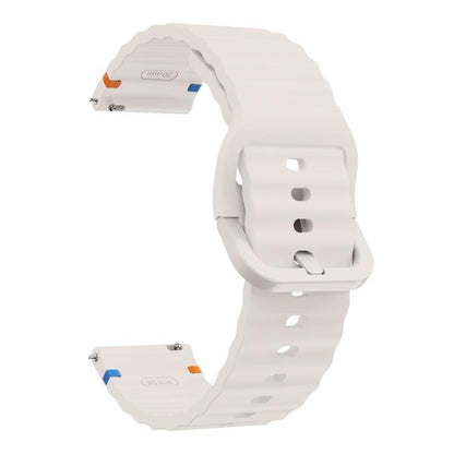 22mm Kalebol Wave Stitch Silicone Watch Band(Starlight) by Kalebol