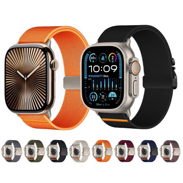 For Apple Watch 42mm / 41mm / 40mm / 38mm Kalebol Parachute Buckle Elastic Nylon Watch Band(Starlight) by Kalebol