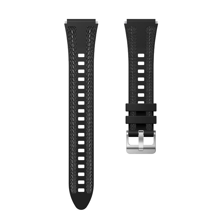 18mm Kalebol Composite Silicone Watch Band(Black) by Kalebol