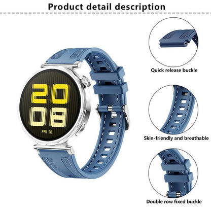 18mm Kalebol Composite Silicone Watch Band(Dark Blue) by Kalebol