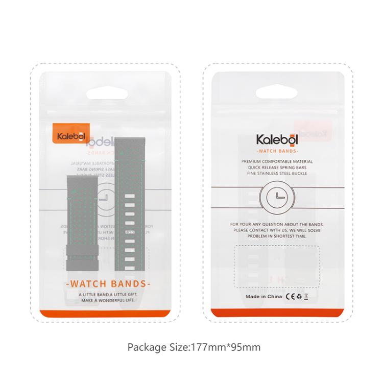 For Garmin Fenix 7 22mm Kalebol Dot Hole Silicone Leather Quick Release Watch Band(Black Orange) by Kalebol