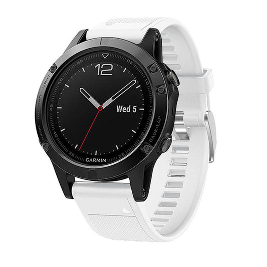 For Garmin QuickFit Kalebol 22mm Rhombus Texture Silicone Watch Band(White) by Kalebol