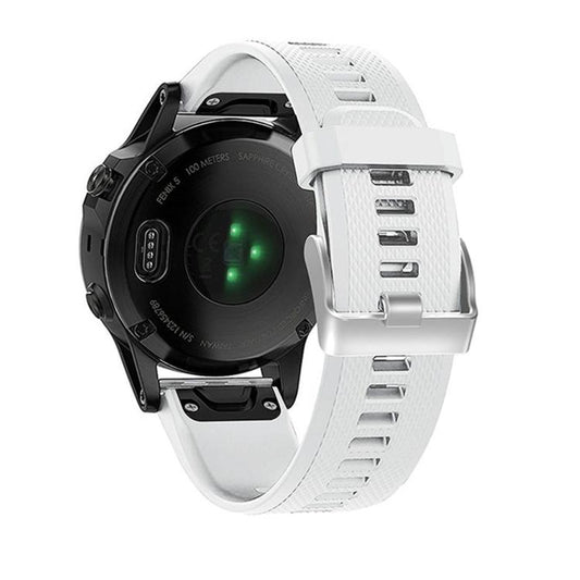 For Garmin QuickFit Kalebol 22mm Rhombus Texture Silicone Watch Band(White) by Kalebol