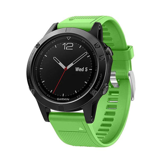 For Garmin QuickFit Kalebol 22mm Rhombus Texture Silicone Watch Band(Grass Green) by Kalebol