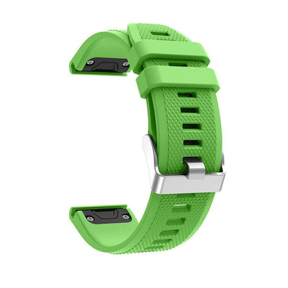 For Garmin QuickFit Kalebol 22mm Rhombus Texture Silicone Watch Band(Grass Green) by Kalebol