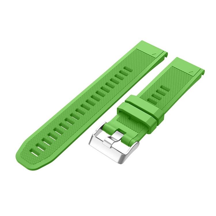 For Garmin QuickFit Kalebol 22mm Rhombus Texture Silicone Watch Band(Grass Green) by Kalebol