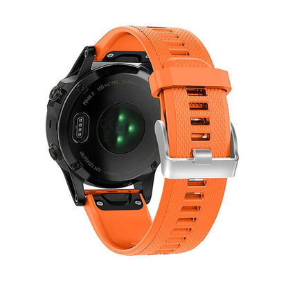 For Garmin QuickFit Kalebol 22mm Rhombus Texture Silicone Watch Band(Orange) by Kalebol