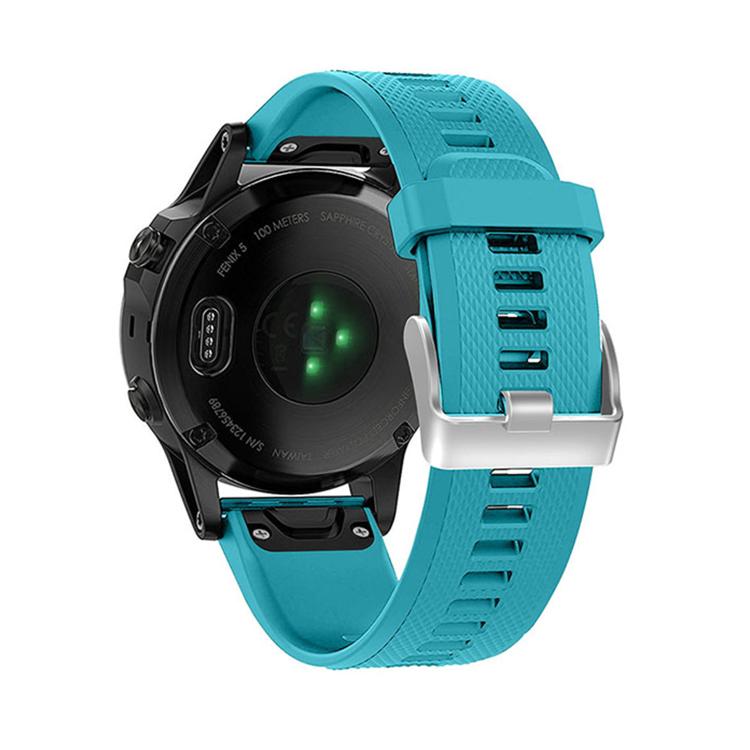 For Garmin QuickFit Kalebol 22mm Rhombus Texture Silicone Watch Band(Blue) by Kalebol