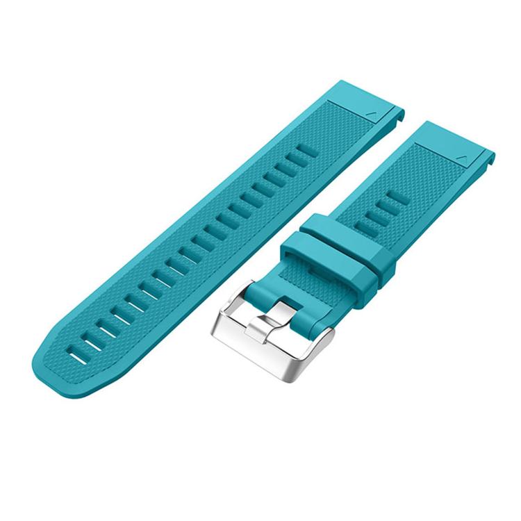 For Garmin QuickFit Kalebol 22mm Rhombus Texture Silicone Watch Band(Blue) by Kalebol