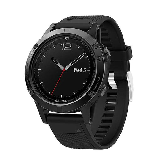 For Garmin QuickFit Kalebol 22mm Rhombus Texture Silicone Watch Band(Black) by Kalebol