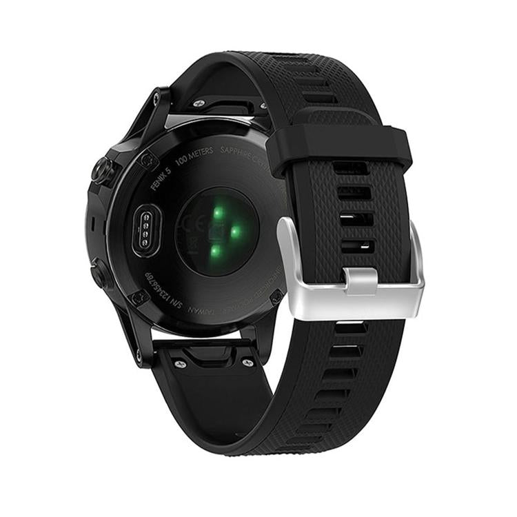 For Garmin QuickFit Kalebol 22mm Rhombus Texture Silicone Watch Band(Black) by Kalebol