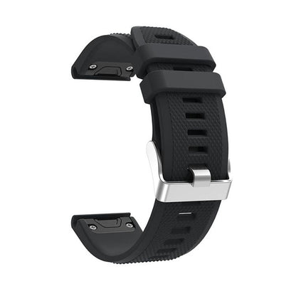 For Garmin QuickFit Kalebol 22mm Rhombus Texture Silicone Watch Band(Black) by Kalebol