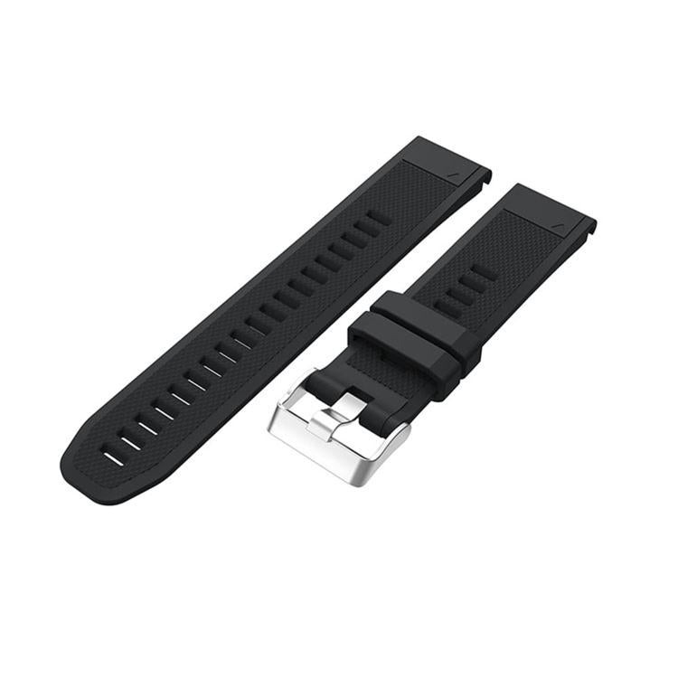 For Garmin QuickFit Kalebol 22mm Rhombus Texture Silicone Watch Band(Black) by Kalebol
